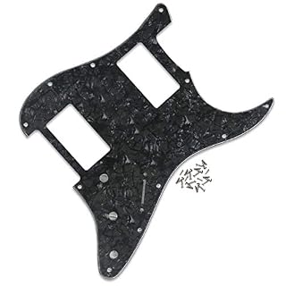 IKN 11 trous Double Humbucker Cut Pickguard HH Strat Guard avec vis de montage pour guitare Stratocaster standard… - Les Beatles, Paul McCartney, John Lennon, RIngo Starr, George Harrison IKN 11 trous Double Humbucker Cut Pickguard HH Strat Guard avec vis de montage pour guitare Stratocaster standard… – Image 3