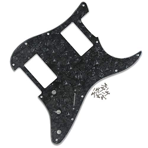 IKN 11 trous Double Humbucker Cut Pickguard HH Strat Guard avec vis de montage pour guitare Stratocaster standard… - Les Beatles, Paul McCartney, John Lennon, RIngo Starr, George Harrison IKN 11 trous Double Humbucker Cut Pickguard HH Strat Guard avec vis de montage pour guitare Stratocaster standard… – Image 4