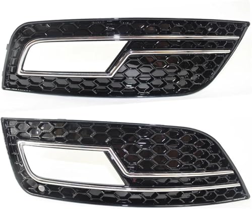Calandre avant voiture cassée remplacez la grille antibrouillard pour A4 B8.5 Black Chrome