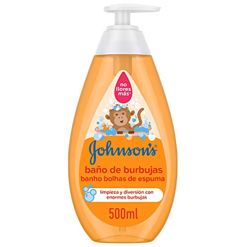 Johnson's Baby Baño de Burbujas (3 x 750 ml), gel de baño para bebé con fórmula No Llores Más, para la piel delicada de los bebés recién nacidos, crea enormes burbujas