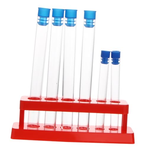 iplusmile 試験管 プラスチック製 透明製 耐熱性付き 入り ストップ付き 密封可能 理科実験 小学生向け 教育用研究開発用品 ラ ランダムカラー