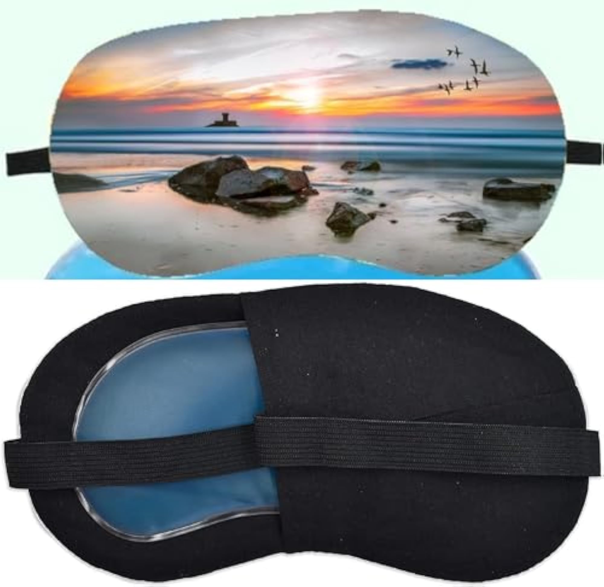 Reusable Ice Pack Eye Mask for Dark Circles & Tired Eyes, Cooling Gel Compress