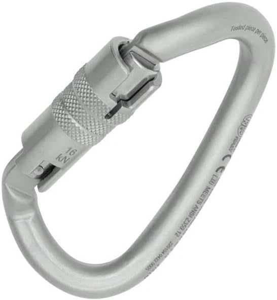 Kong Italy Ovalone DNA Twist Lock Carabiner, Carbon Steel Oval Connector with 2-Movement Twist Lock Sleeve, 40kN Strength, Made in Italy