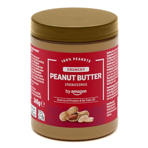 by Amazon Crema De Cacahuete Crujiente, 340g