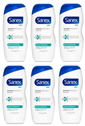 Sanex Biome Protect Gel Douche stoppe les tiraillements de la peau sèche lot de 6 x 225 ml