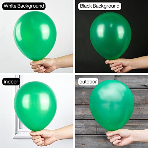 Image of PartyWoo Pearl Emerald Balloons 50pcs Hunter Forest Green Color 12 Inch