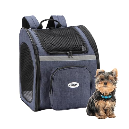 Petique PC02010003 The Backpacker Pet Carrier - Denim: For Small Dogs/Cats/Pets cover