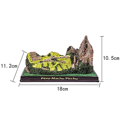 Estatua decorativa Machu Picchu de resina pequeña miniatura 2