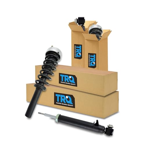 Image of TRQ Front and Rear Complete Strut Assembly & Shock Absorber Kit Complete Strut & Coil Spring Assembly Compatible with 2007-2013 BMW X5 2008-2014 X6