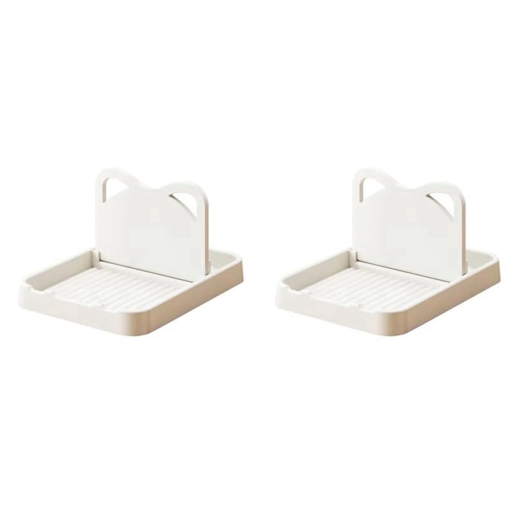 Hndhbfgrt 2X Spoon Rest with Lid Holder, Foldable Spoon Holder for Kitchen Counter, Cat Pot Lid Holder for Spoons White