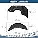 Hooke Road Wrangler JL Aluminum Inner Fender Liners for 2018-2025 Jeep Wrangler JL 2/4 Doors (Exclude Rubicon 3.6L Engine), Offroad Wheel Well Cover - 4 PCS Front & Rear Fender Liner Set