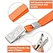 100 Pcs Lanyards for ID Badges and 100 Pcs Clear Name Tag Holders Reusable Lanyard with Clip Plastic ID Card Badge Holder Name Badges for Adults Kids Business School Office Supplies (Orange)