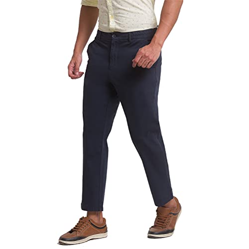 Image of Parx Men's Regular Fit Cotton Casual Pant (XMTZ03357K8 Black)