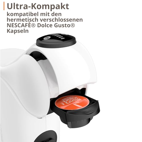 NESCAFÉ Dolce Gusto Genio S Basic von Krups, kompakte Kapselkaffeemaschine, 15 Bar Druck , 0,8 Liter Kapazitat, Eco-Mode, automatische Entkalkungswarnung, weiß, ‎KP2431 3