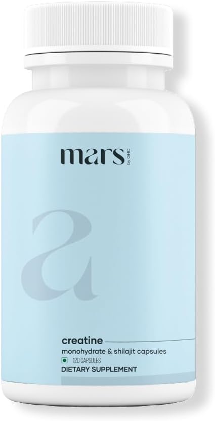 Micronized Creatine Monohydrate Capsules with Shilajit & Ashwagandha | Overall Well-Being | 120 Capsules | Pack of 1