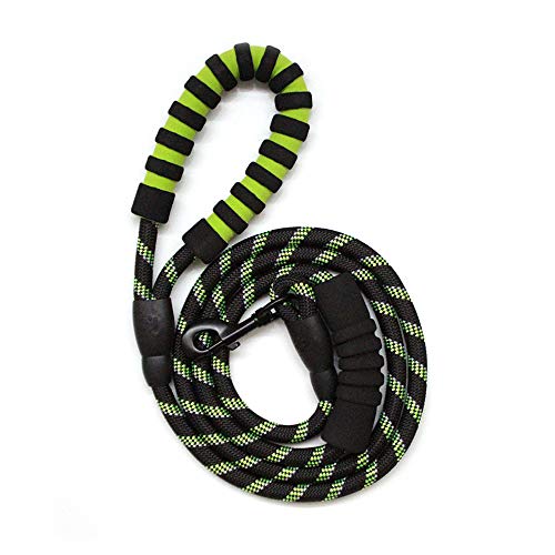 Festnight Dog Leash Double Handled Corda Reflexiva Cadeia Dog Traction Rope para Pet Training Andand