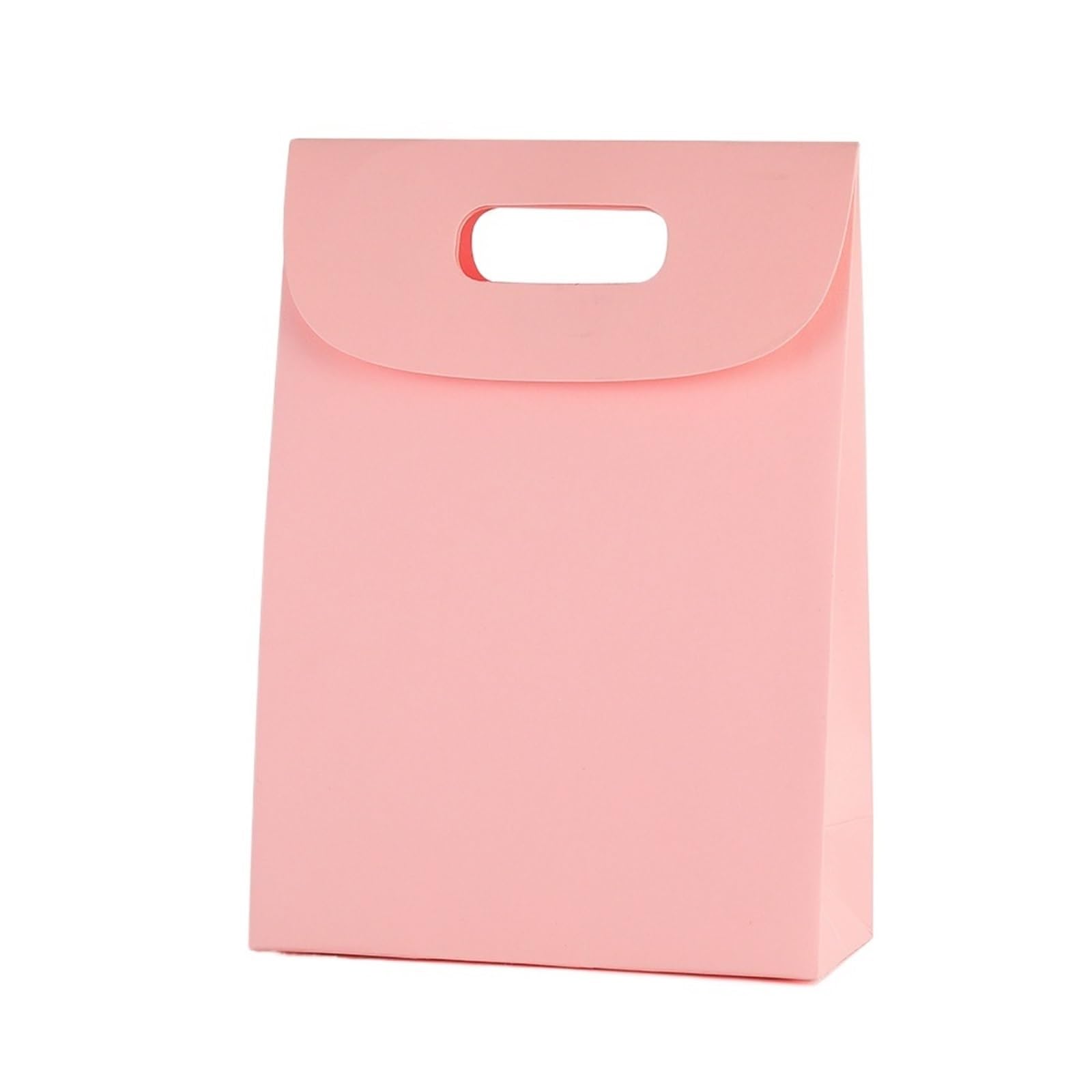 Sacchetto Regalo Kraft Carta Kraft for caramelle da 10/20 pezzi | Borsa da imballaggio Borsa ribaltabile regalo in tinta unita(Pink,20x28x9cm-medium,20pcs)
