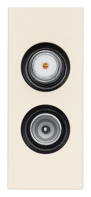 Prise coaxiale directe VIMAR 30302.01C finition chanvre au design épuré