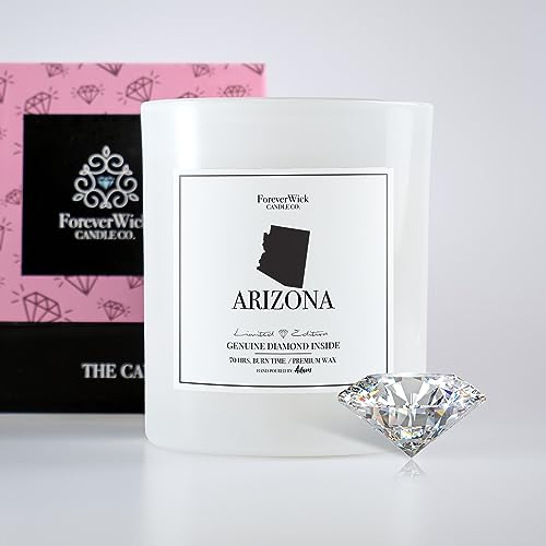 ForeverWick Arizona Diamond Candle | Scented Candles for Home, Office, Bathroom | Hand Poured Natural Soy Candle | Gift Candles for Women | Woodsy and Earthy Scents | 70-Hour Burn Time, 14 oz