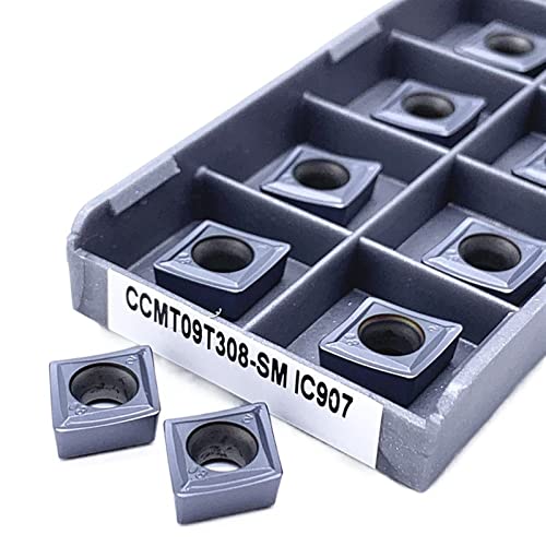 Metal indexable Turning Blade CCMT09T304 SM IC907 CCMT09T308 IC908 Internal Turning Tools Carbide Inserts Lathe Cutter Cutting Tool(CCMT09T308-IC907)