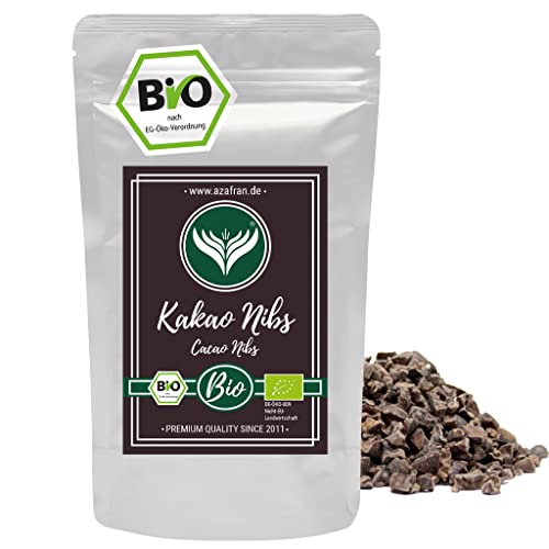 Azafran BIO Cacao Nibs roh | Kakaonibs | Nibs aus Kakaobohnen | Kakao Stücke 250g