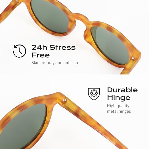 ZENOTTIC Polarized Round Sunglasses, Stylish Sunglasses for Men and Women Retro Classic, Multi-Style Selection4