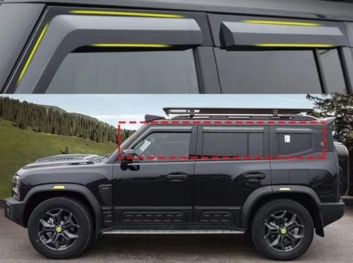 Window Visors Rain Guards for Jetour T2 2023 2024 2025, Glass Deflectors for Jetour Traveler Accessories Vent Window Out-Channel Extra Durable 6PCS