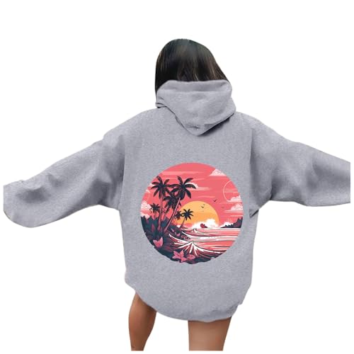 Pink Graphic Hoodies for Teen Girls Kids Womens Cute Letter Print Casual Preppy Sweatshirts Oversized Long Sleeve Y2K Streetwear Tops Pullover