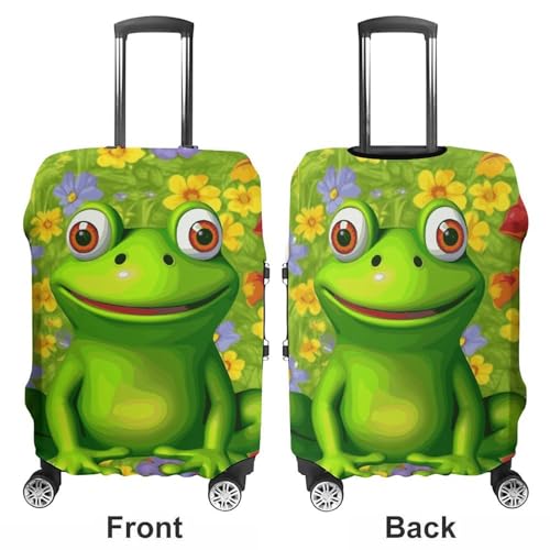 Frog Printed Luggage Cover Protector, Fits 18-32 Inch Luggage3