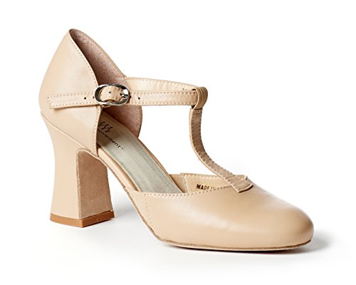 American Movement Julie T-Strap, Tan, Theatrical Shoe (5.0)