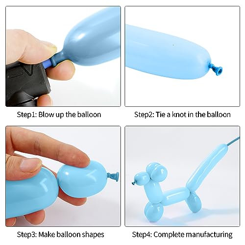 Image of ZNHIS Light Blue 260 Balloons, 50pcs, Twistable Balloon Animals Kit for Graduation, Party Decorations
