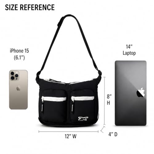 Image of Reebok Crossbody Bags for Women - Lightweight Nylon Small Cross Body Bag Purse with Adjustable Strap for Casual Travel