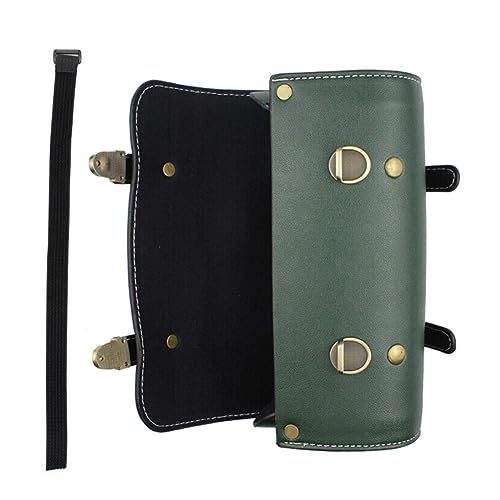 Bolsa frontal universal para horquilla de motocicleta LIRU en cuero verde con kit para bicicletas y motos miniatura 6