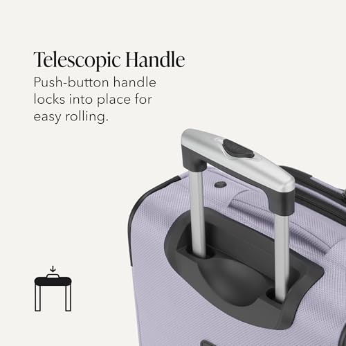 Image of SWISSGEAR Sion Carry-On Spinner Luggage, Softside Expandable, Lightweight Suitcase, Evening Haze, 22.75-Inch