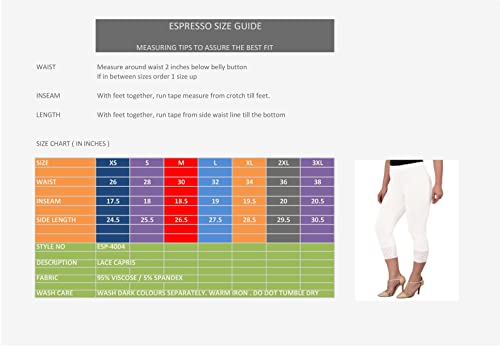 Image of ESPRESSO Women's Casual Relaxed Fit Cotton 3 /4th Capri Pants - Pack of 2