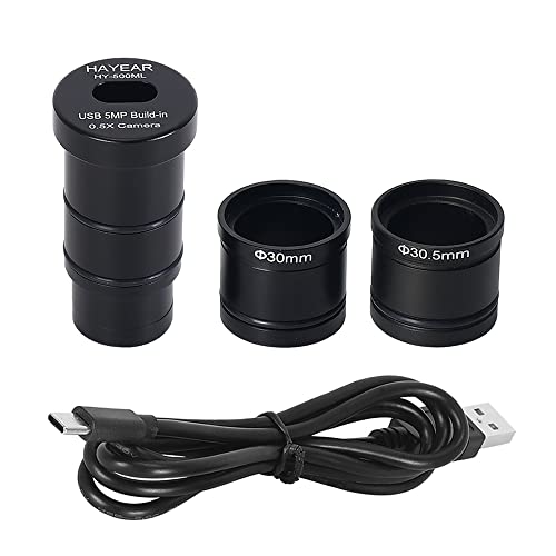 Cámara de alcance USB 2.0 tipo C de 5 MP integrado, adaptador ocular ocular digital electrónico de definición clara para alcance biológico estéreo
