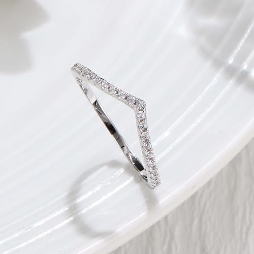925 Sterling Silver Ring Cubic Zirconia Statement Wedding Band Ring for Women Valentine's Jewelry Gifts