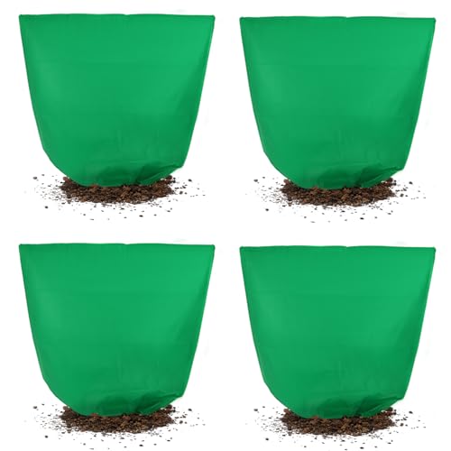Svepndic 4 PCS Winter Plant Covers Freeze Protection,39X39 Reusable Plant Protector Bag with Drawstring,Winter Plants Jacket Warm Shrubs Cover Blanket Frost Protection for Outdoor Garden Plants