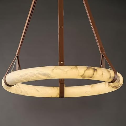 YIOSI Alabaster Round Chandelier Cover