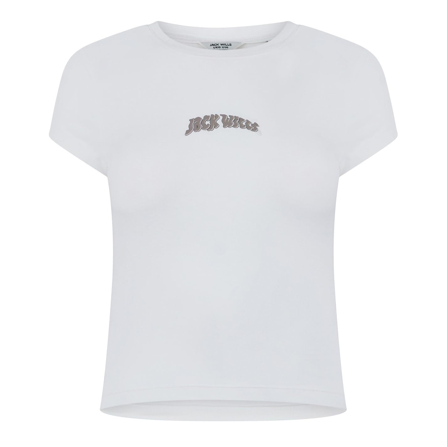 Jack Wills Womens Graphic Cap Sleeve T-Shirt Vintage White 8