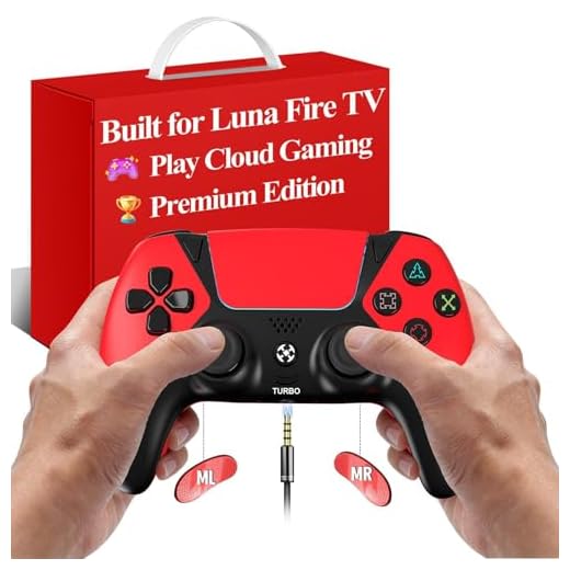 Ymir Luna Controller Upgrade,Wireless Bluetooth Gamepads für Fire TV,PC,PS4,ALPS Sticks ohne Drift,Programmierbare Paddels,Turbo,1200mAh Akku,Gyro Sensor,Amazon Luna kompatibel【2025 Profi Edition】Rot