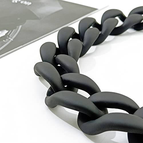 Firstmeet Chunky Acrylic Necklace Smooth Chain Link Cool Statement Choker Cuban Style Jewelry Gift For Women thumb #6