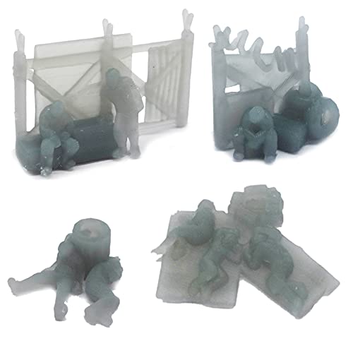 Outland Models Railway Scenery Accessory Homeless People Figure Set 1:160 N Scale