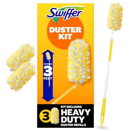 Swiffer Duster Kit with 3 ft Extendable Handle