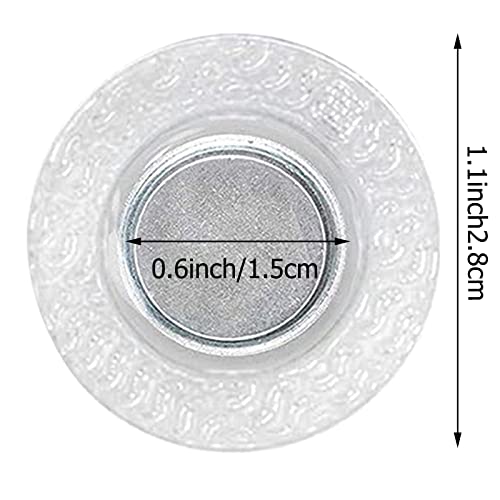 Hidden Magnetic Snap,Invisible Magnets Sew In Pvc For Thin Fabrics (Silver) (Pvc-Round) #TOP1