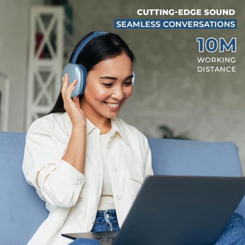 Image of Lapcare EERS Bluetooth Wireless On-Ear Foldable Headphones, 30H Playtime, ENC, Premium Stereo Sound, 40 mm Dynamic Drivers with Deep Bass,Dual Connectivity- (Metallic Blue)