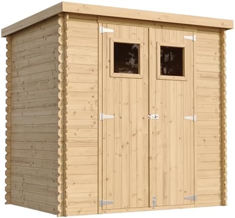 Abri de Jardin en Bois TIMBELA M311 - Stockage extérieur l204xL142xH200cm/2.22m2- Petit abri...