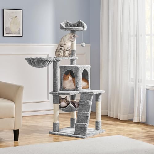 Árbol para Gatos 54in, Múltiples Niveles con Hamaca y Rascadores miniatura 2