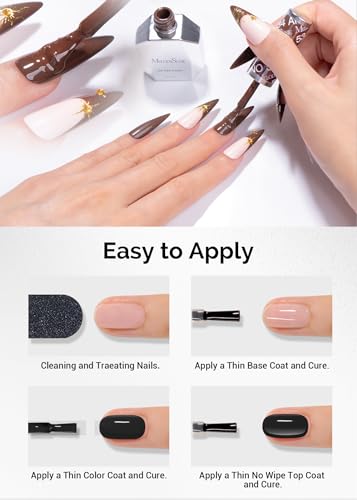 Image of MelodySusie Thick Gel Nail Polish Set- 2 Pcs 15ML Neon Orange & Red Gel Polish Set Soak Off UV LED Christmas Gift for Women Nail Art Manicure Salon DIY Nail Design Decoration at Home