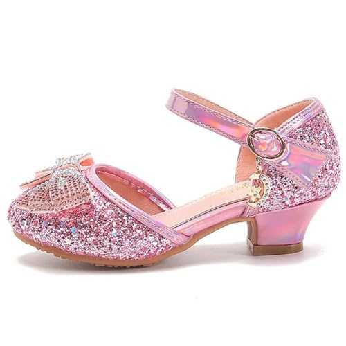 Girls Clear Jelly Sandals with Sparkle Bow | Cosplay Mary Jane Party Shoes for Toddler Kids, Dress Up Princess Beach Wedding Flats2